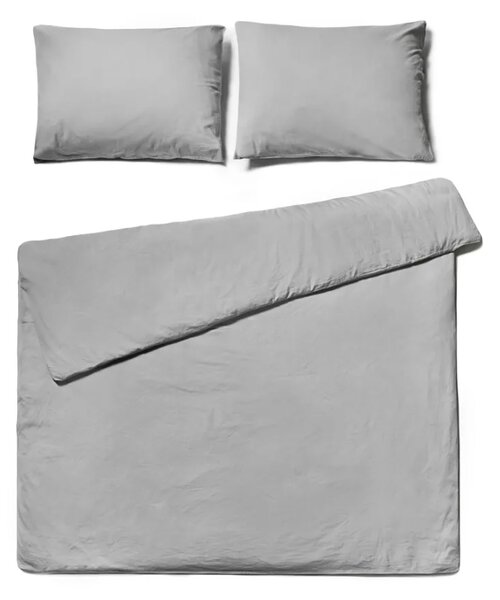 Bombažna posteljnina CALMORA svetlo siva Dimenzije posteljnine: 2 kom 70 x 90 cm | 200 x 220 cm