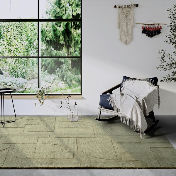 Zelena ročno tkana volnena preproga 80x150 cm Alexis – Villeroy&Boch