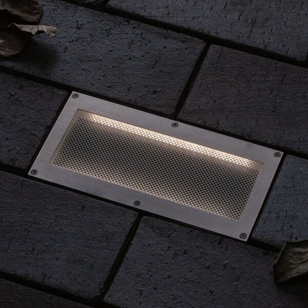 Paulmann Brick LED talna vgradna svetilka, 10x20cm, Siva, Kovina, Sodobni, Vgradne luči kotne