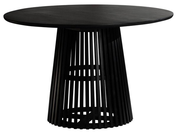 MID.YOU Jedilna Miza Mango, Pravi Les, Črna, Ø 120cm