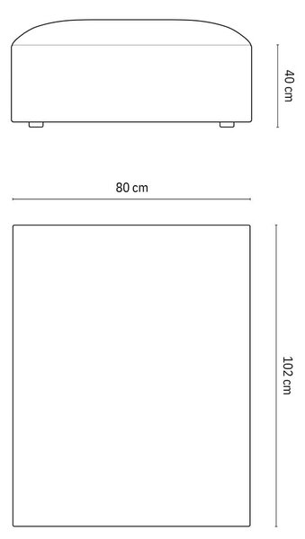 Bež žameten tabure Jodie – Micadoni Home