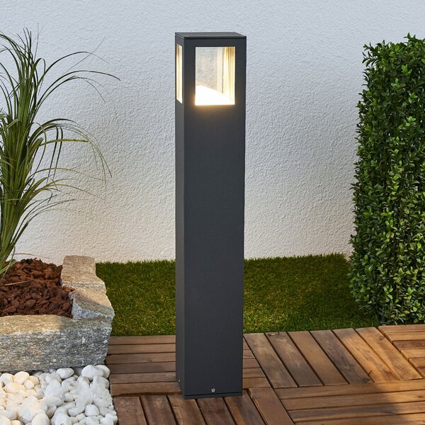 Lucande LED potniška luč Nicola, 65 cm, antracit, P54, Črna, Aluminij, Sodobni
