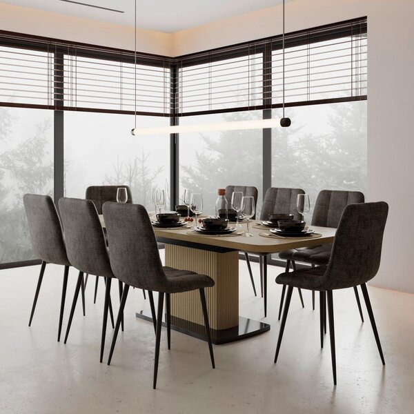 Bessagi Home Raztegljiva Miza Amado, Barve Hrasta, 160-200x90