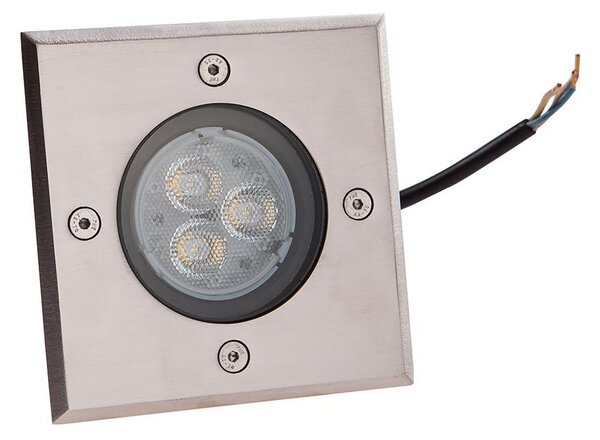 Lucande LED talna svetilka za vgradnjo Ava, 12 cm x cm, IP67, Kovinska, Kovina, Sodobni, Vgradne luči kotne