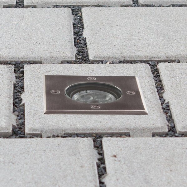 Lucande LED talna svetilka za vgradnjo Ava, 12 cm x cm, IP67, Kovinska, Kovina, Sodobni, Vgradne luči kotne