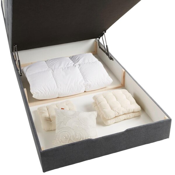 Mömax Postelja Boxspring Runner, Siva, 90x200