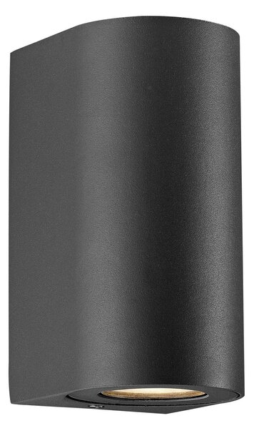 Nordlux Canto Maxi 2 Seaside zunanja stenska svetilka, črna, GU10, 17 cm, zatemnjen, Črna, Kovina, Sodobni