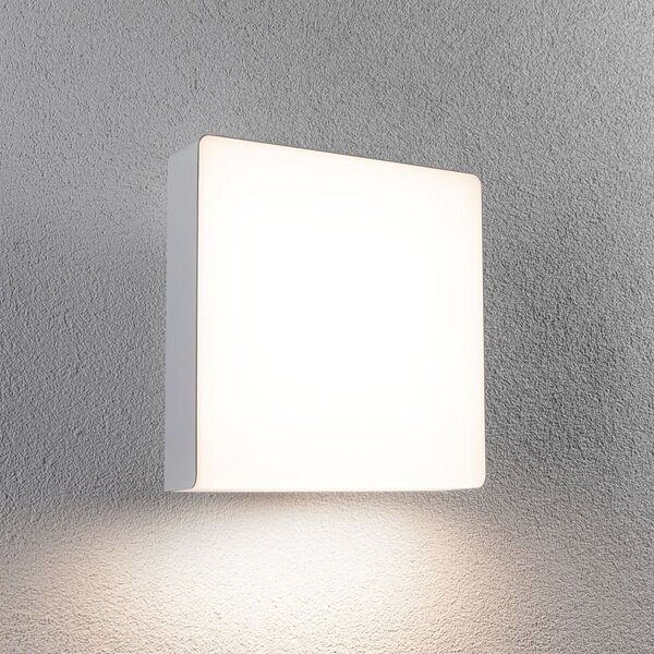 Paulmann LED zunanja stenska svetilka Azalena, senzor, bela, Bela, Aluminij