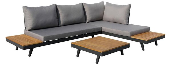 Gardenson Lounge Garnitura Naxos, Antracit, 3-Delni Set