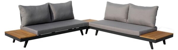 Gardenson Lounge Garnitura Naxos, Antracit, 3-Delni Set