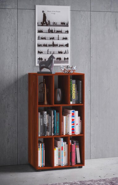 PISARNIŠKI REGAL 60/114/40 cm barve oreha