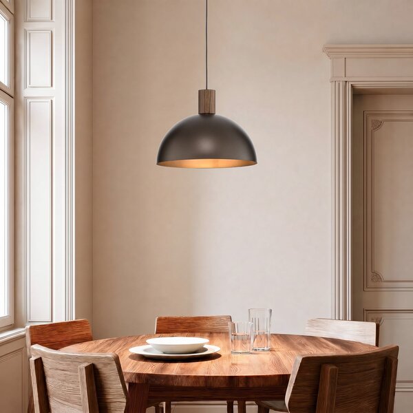 TK Lighting Visoka svetilka Oslo, rjava, kovina, Ø 34 cm, E27, zatemnjen, Rjava / rjasta, Dnevna soba / jedilnica, Kovina, Sodobni