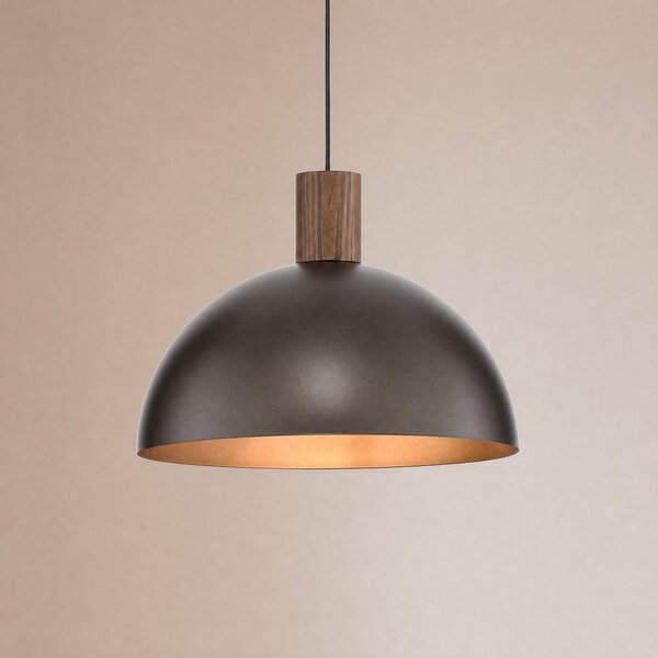 TK Lighting Visoka svetilka Oslo, rjava, kovina, Ø 34 cm, E27, zatemnjen, Rjava / rjasta, Dnevna soba / jedilnica, Kovina, Sodobni