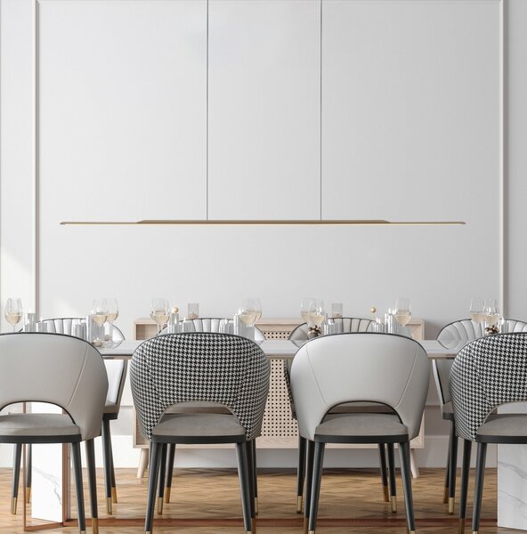 PURE LED-visoka svetilka Surface, bronasta, 160 cm, aluminij, 3.000 K, zatemnjen, Bronasta / starinska medenina, Dnevna soba / jedilnica, Aluminij, Sodobni