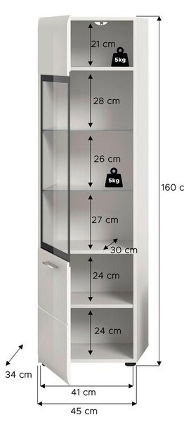 Livetastic Vitrina Ice, Bela Visok Sijaj