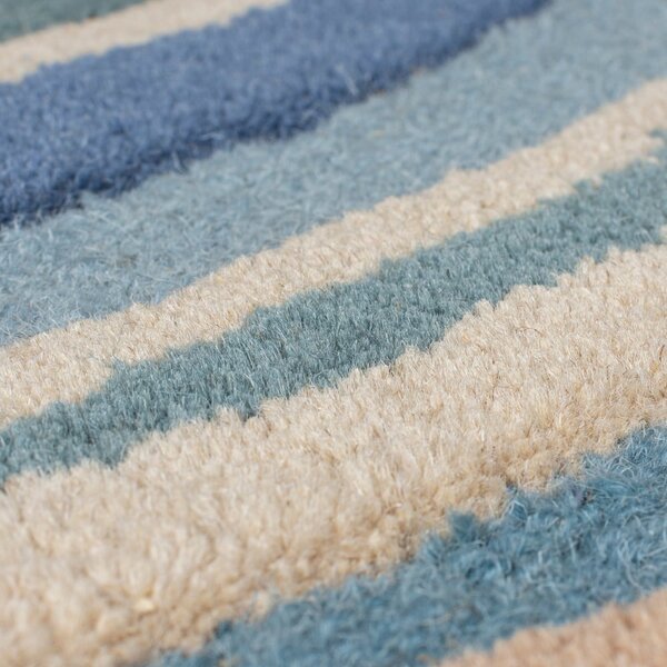 Modra ročno tkana volnena preproga 160x230 cm Abstract Flow – Flair Rugs