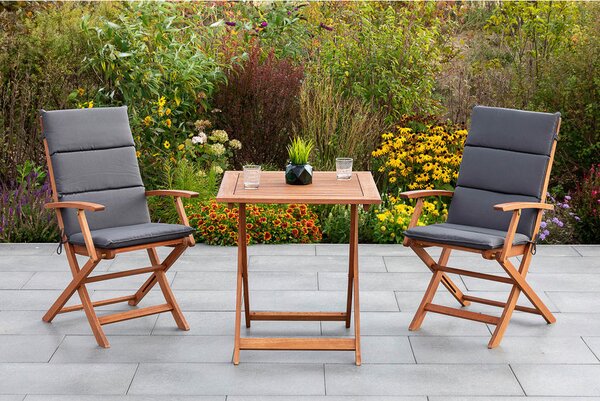 SET ZA BALKON les, tekstil rjava siva, rjava