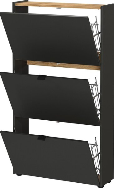 Antracitno siva preklopna omarica za čevlje 71x127x22 cm Ameca – Germania