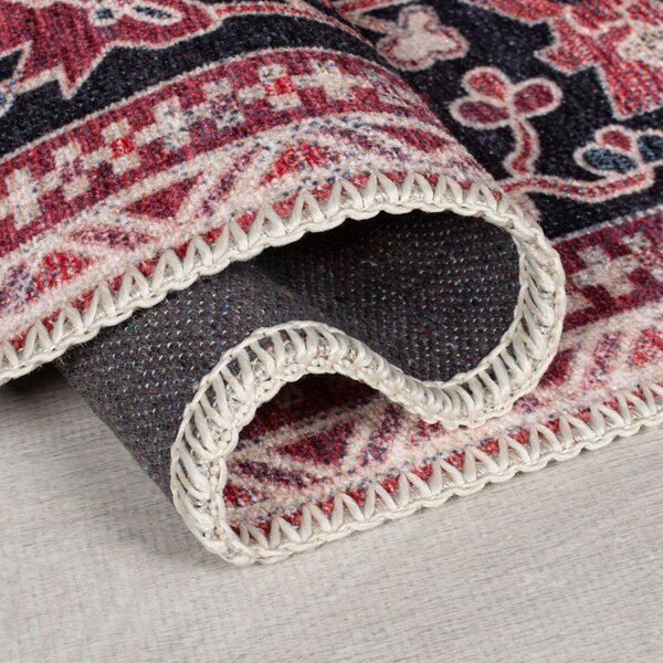 Bordo rdeč pralen tekač iz mešanice recikliranih vlaken 60x230 cm Windsor – Flair Rugs