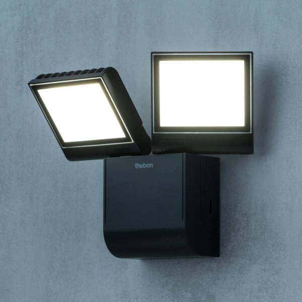 Theben LED zunanje stensko svetilo theLeda S17-100L, črno, 2 luči, Črna, Plastika