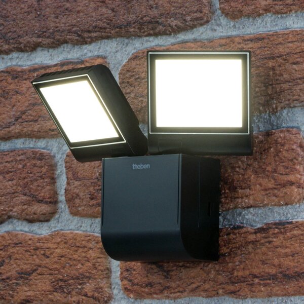 Theben LED zunanje stensko svetilo theLeda S17-100L, črno, 2 luči, Črna, Plastika