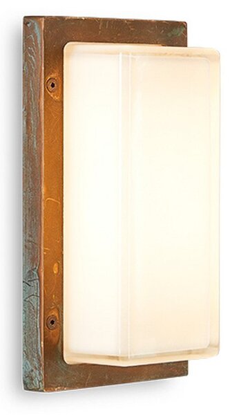 Moretti Luce Zunanja stenska svetilka Ice Cubic 3410, starinska medenina, zatemnjen, Bronasta / starinska medenina, Kovina