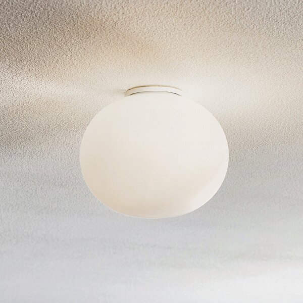 FLOS Glo-Ball C/W Zero stropna svetilka, zatemnjen, Bela, Dnevna soba / jedilnica, Steklo, Dizajn, Globus