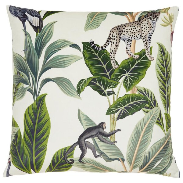 Modern Living Okrasna Blazina Junglelife, Bela, Živali, Ca. 60/60 Cm
