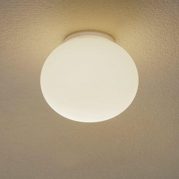 FLOS Mini Glo-Ball C/W - Oblikovalska stropna svetilka, zatemnjen, Bela, Dnevna soba / jedilnica, Steklo, Dizajn, Globus