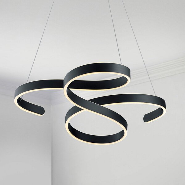 Trio Lighting Francis LED viseča svetilka, antracit, zatemnjen, Črna, Dnevna soba / jedilnica, Kovina, Sodobni