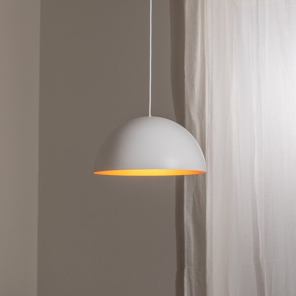 BEGA LED viseča svetilka Studio Line 50996, bela/medena, Ø 35 cm, zatemnjen, Bela, Dnevna soba / jedilnica, Aluminij
