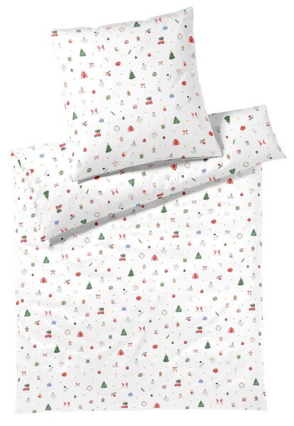 POSTELJNINA CHRISTMAS TREATS 140/200 cm mako saten modra