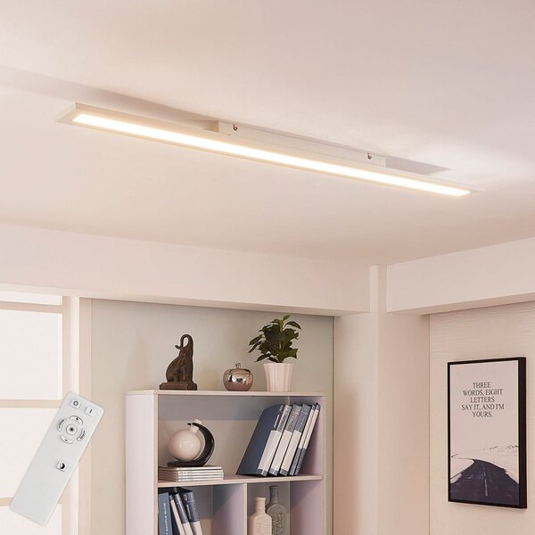 Arcchio LED plošča Arya, 120 cm, bela, z možnostjo zatemnitve, aluminij, zatemnjen, Bela, Študija / pisarna, Plastika, Sodobni