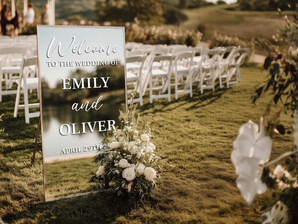 Personalizirana nalepka za ogledalo S50 – Welcome to the wedding of