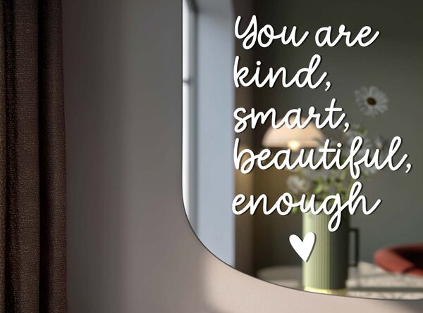Nalepka za ogledalo S3 – You are kind, smart, beautiful, enough. (Handwritting)