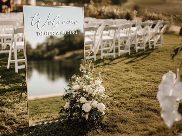 Nalepka za ogledalo S13 – Welcome to our wedding