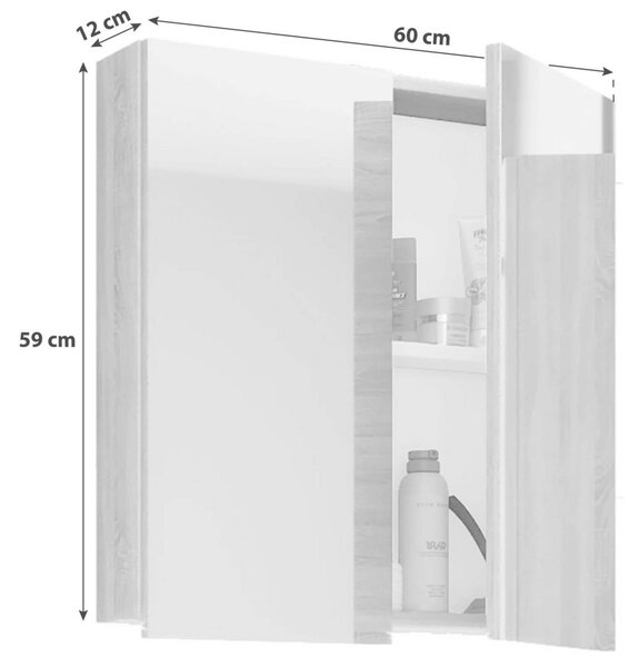 OMARA Z OGLEDALOM 60/59/12 cm