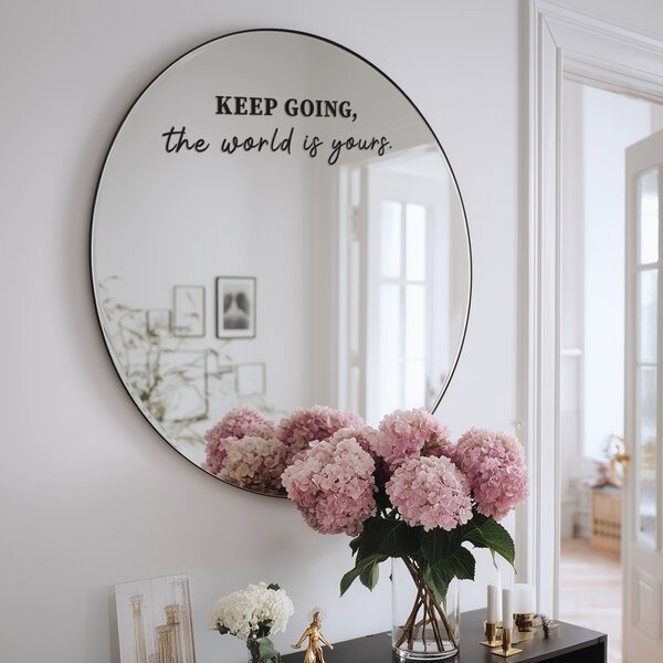 Nalepka za ogledalo S27 – KEEP GOING, the world is yours