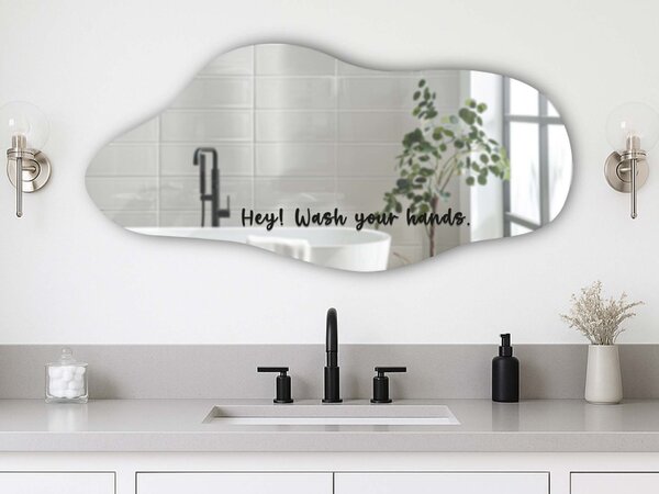 Nalepka za ogledalo S32 – Hey! Wash your hands