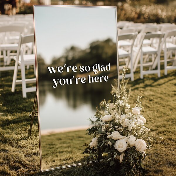 Nalepka za ogledalo S43 – We're so glad you're here