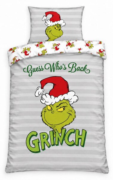 POSTELJNINA GRINCH 140/200 cm saten večbarvno