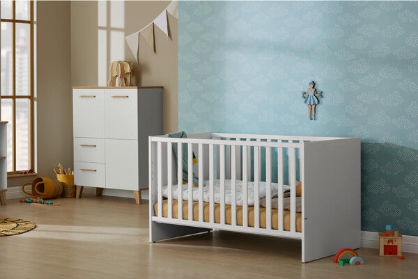 OTROŠKA POSTELJICA Little Snu bukev masivno 145/75/83 cm bela