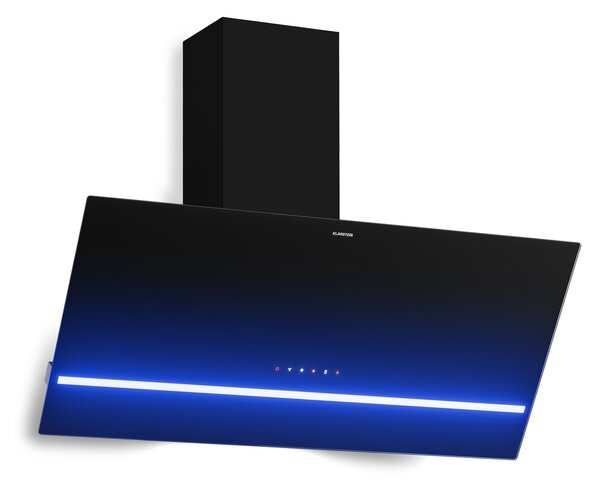 Klarstein Illuminosa poševna kuhinjska napa | Način odsesavanja in recirkulacije zraka | Minimalistična | 818 m³/h | 90 cm