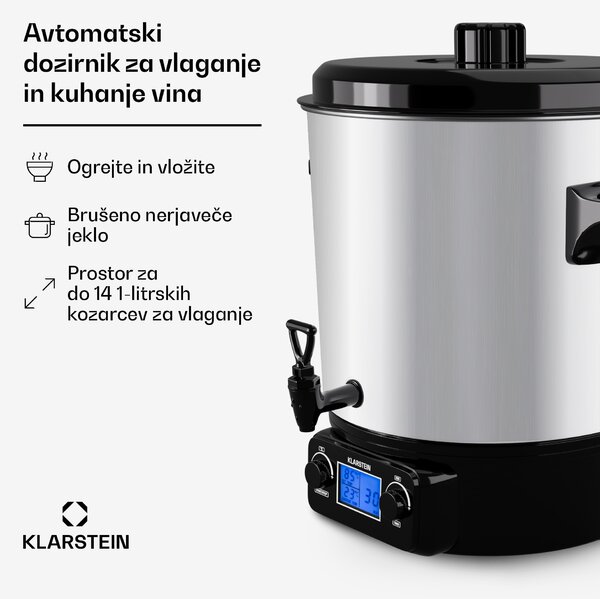 Klarstein Biggie Digital aparat za konzerviranje 27l 2000W nerjaveče jeklo