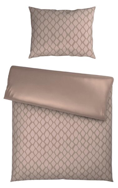 OBOJESTRANSKA POSTELJNINA STRIPES DK 140/200 cm saten bež