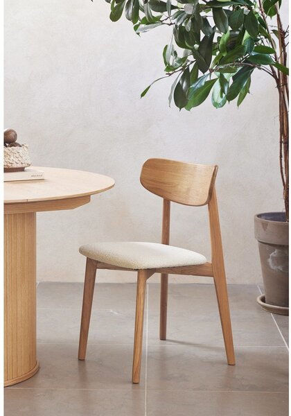 Kremno bel/naraven jedilni stol Elim – Unique Furniture