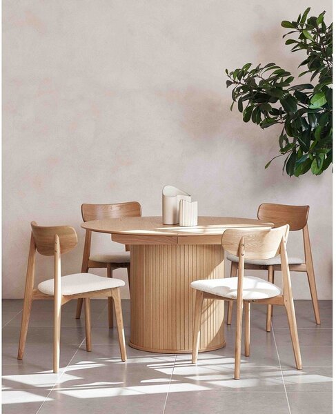 Kremno bel/naraven jedilni stol Elim – Unique Furniture