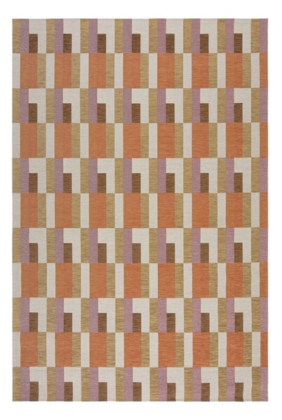 Preproga v naravni in oranžni barvi 155x230 cm Riley Block Geo – Flair Rugs