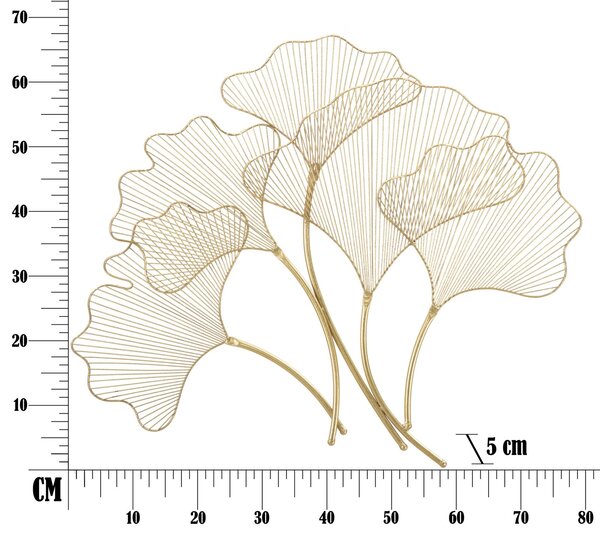 Stenska dekoracija Glam Leaf