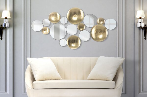 Stenska dekoracija Gold Mirror Glam